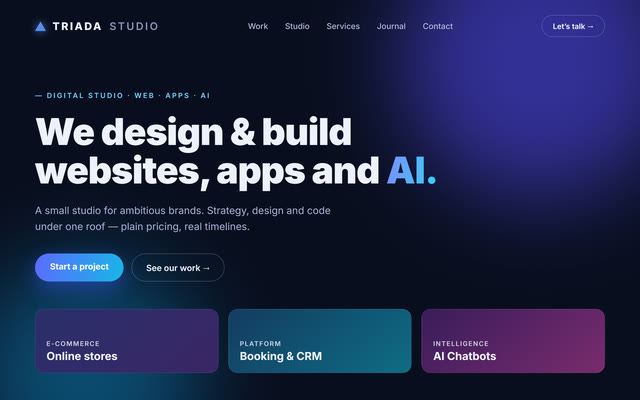 Triada Studio — Web studio